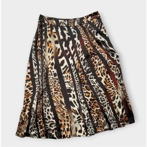 Kobi Halperin Animal Print A-Line Skirt